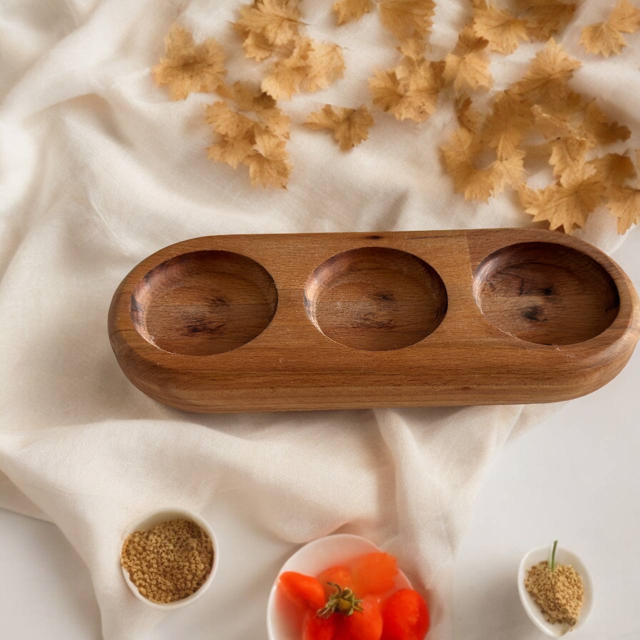 Wooden Sauce Plate / Manage Base