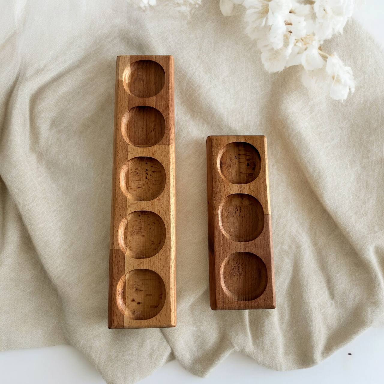 Wooden Beech 2 Sauce Set