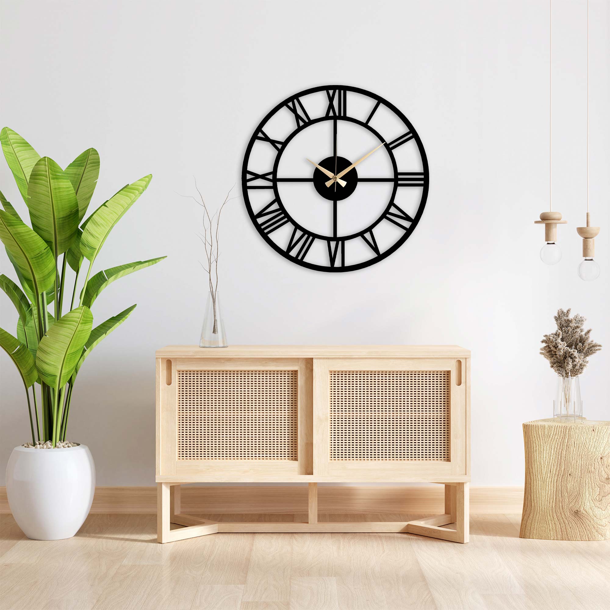 Metal Roman Number Wall Clock -5004 