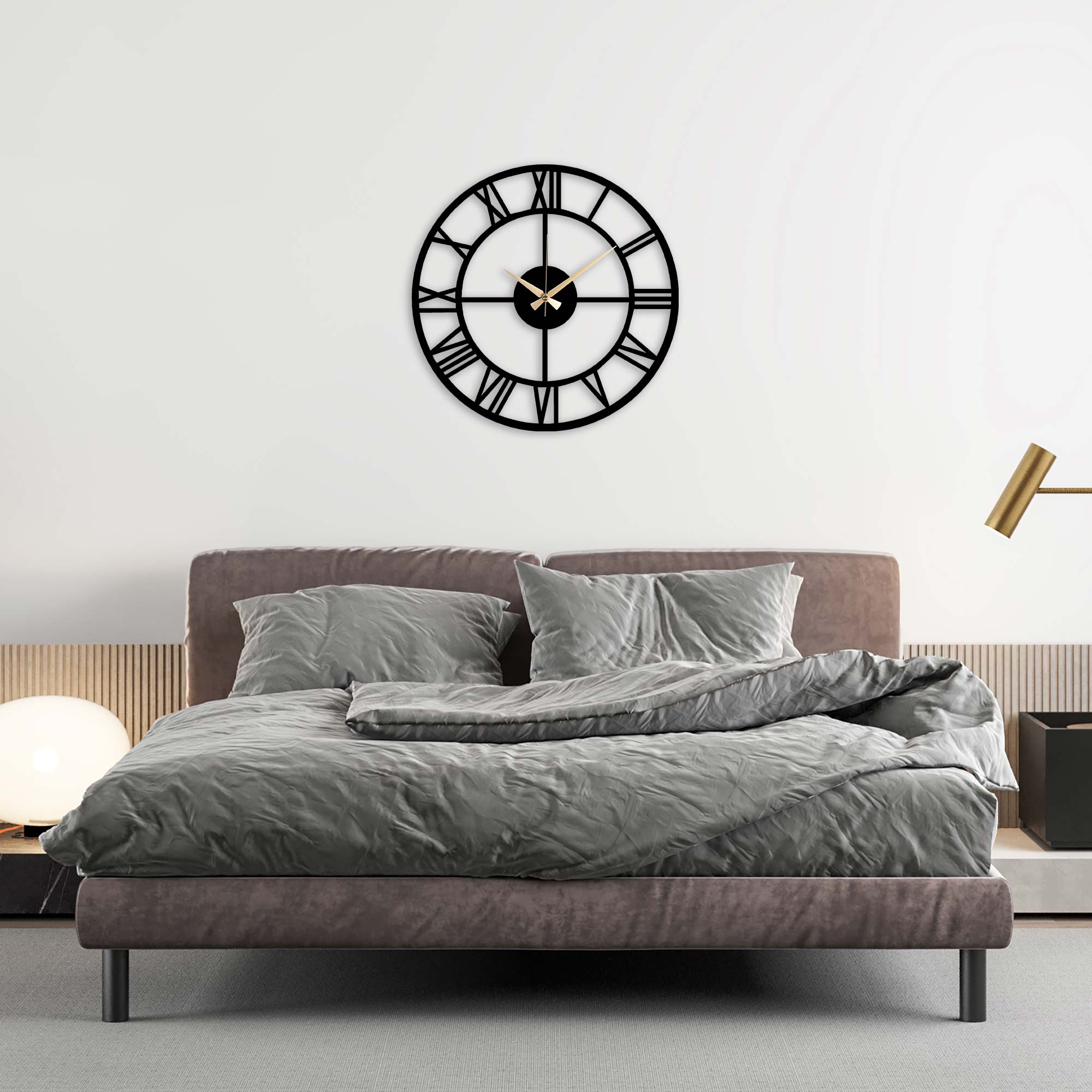 Metal Roman Number Wall Clock -5004 