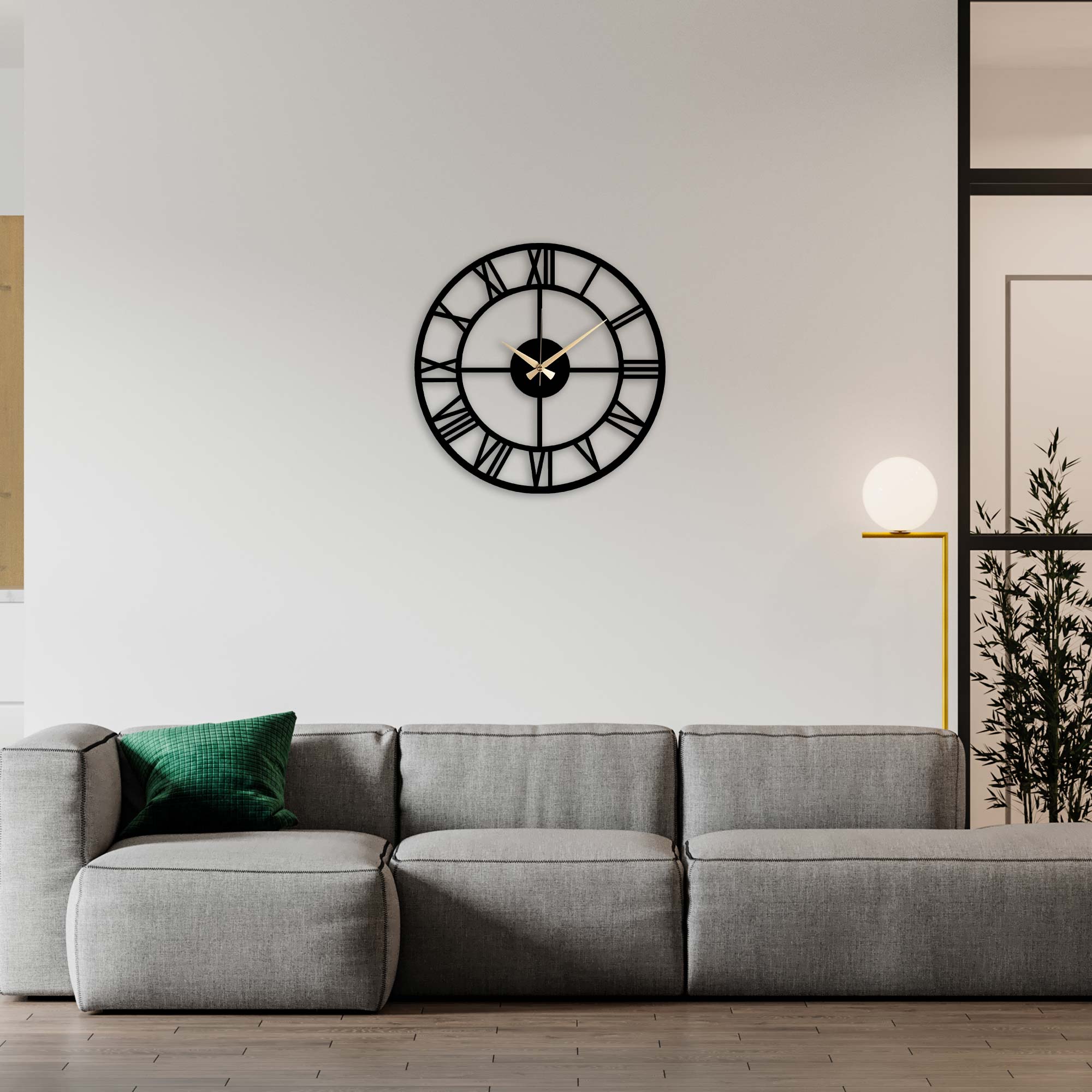 Metal Roman Number Wall Clock -5004 