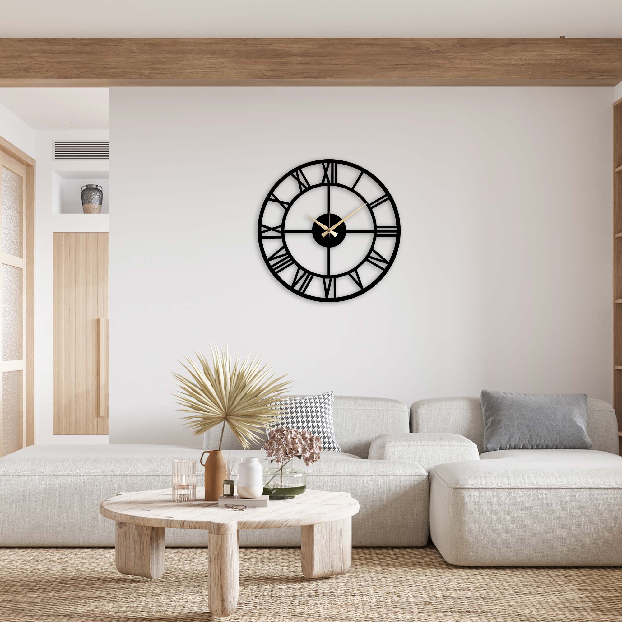 Metal Roman Number Wall Clock -5004 