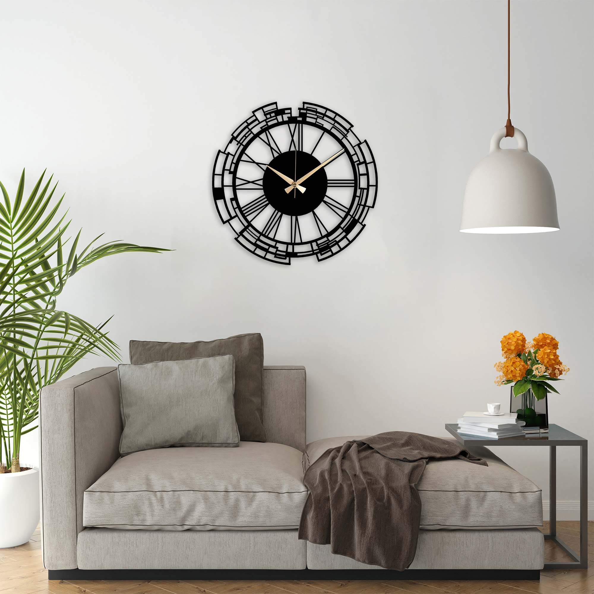 Helical Metal Wall Clock 