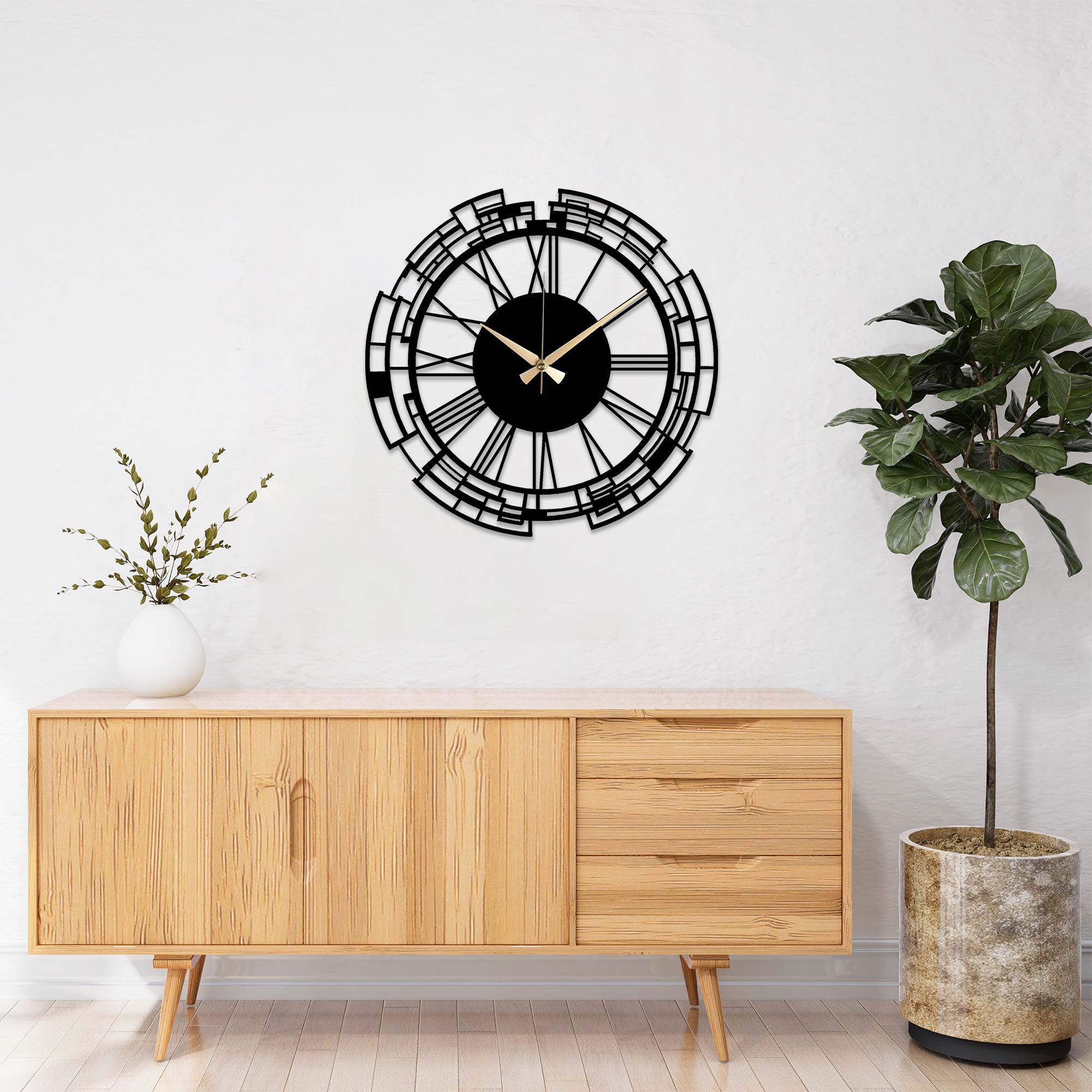 Helical Metal Wall Clock 