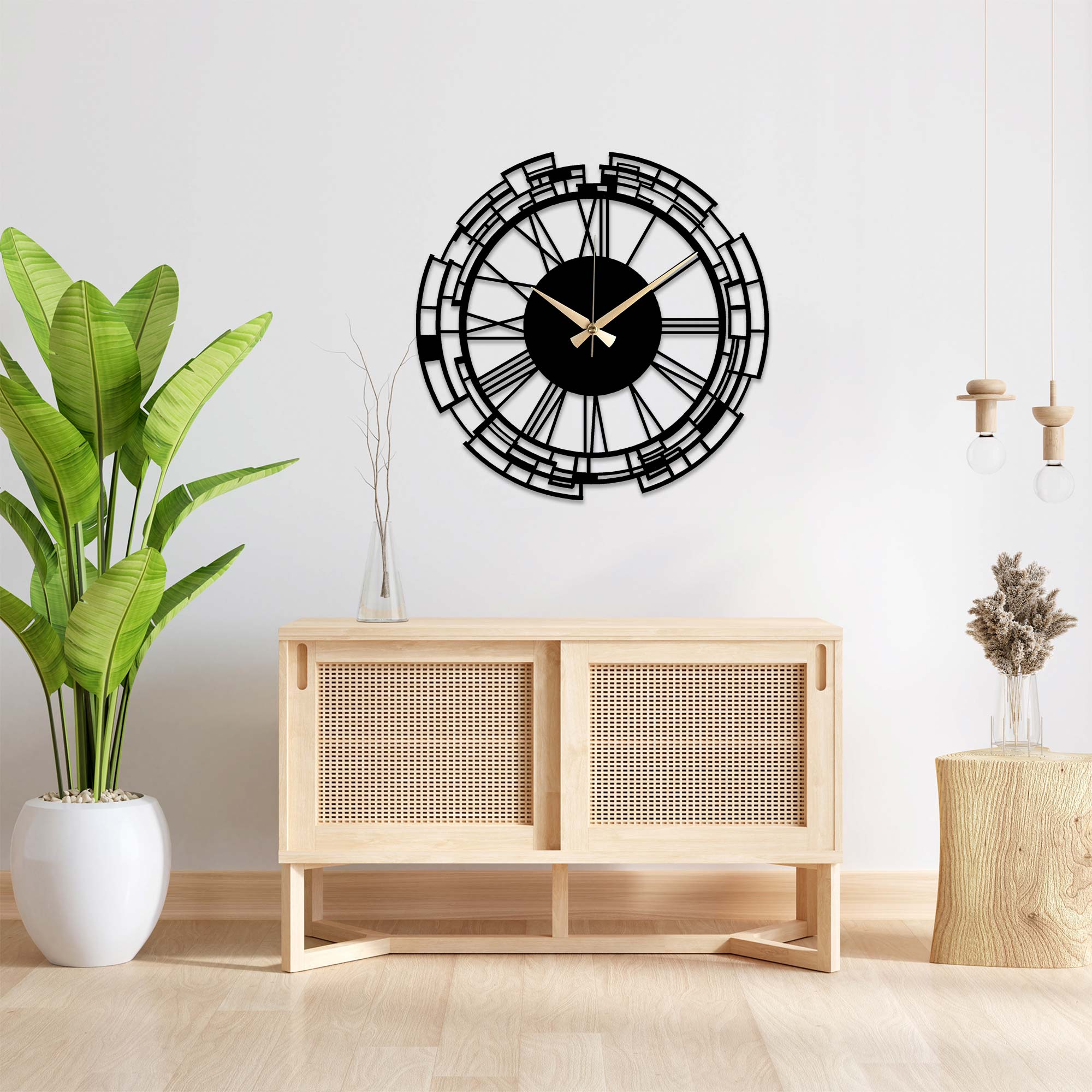 Helical Metal Wall Clock 