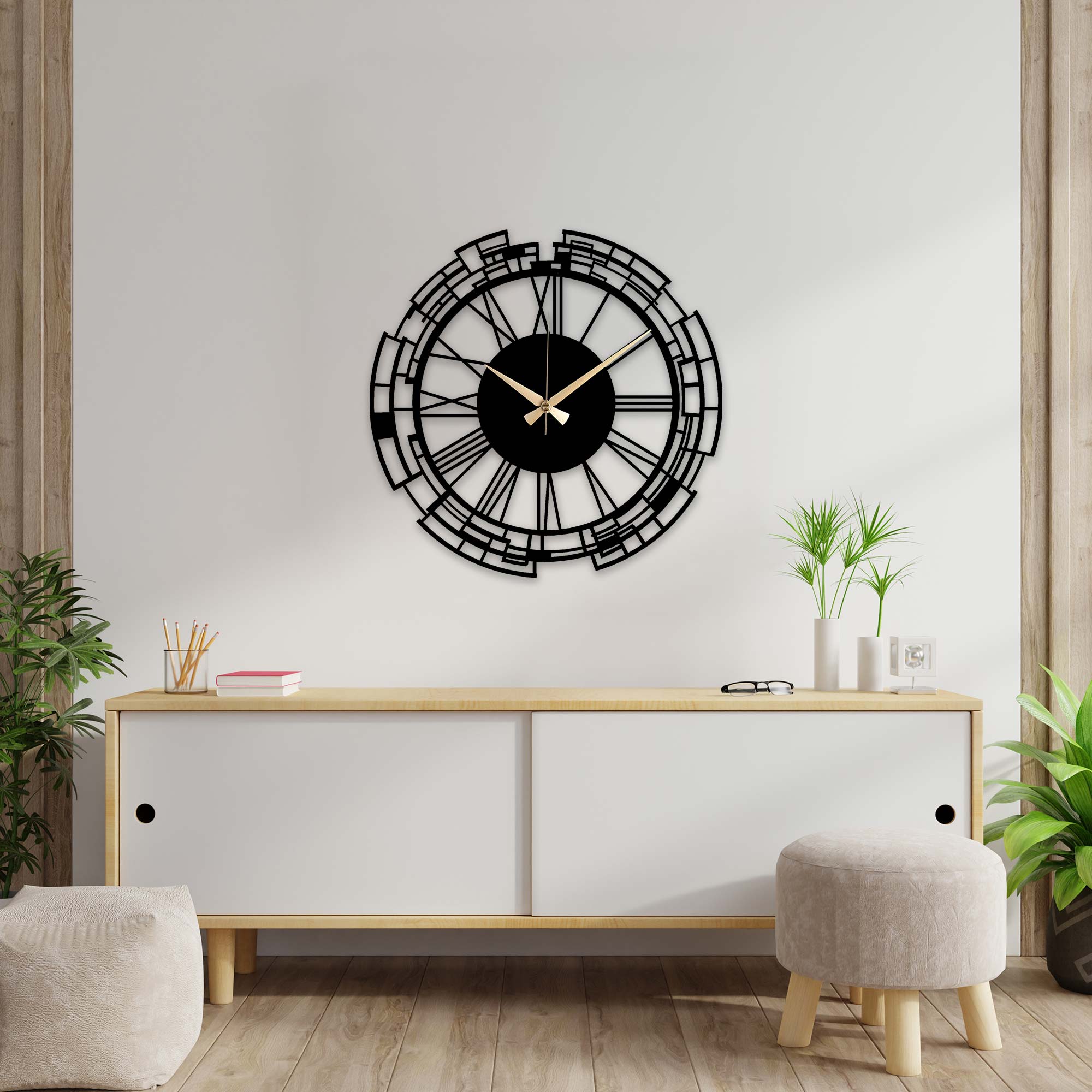 Helical Metal Wall Clock 