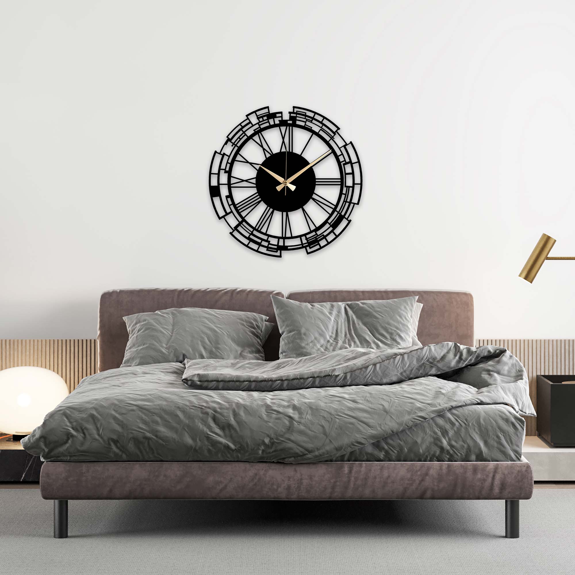 Helical Metal Wall Clock 