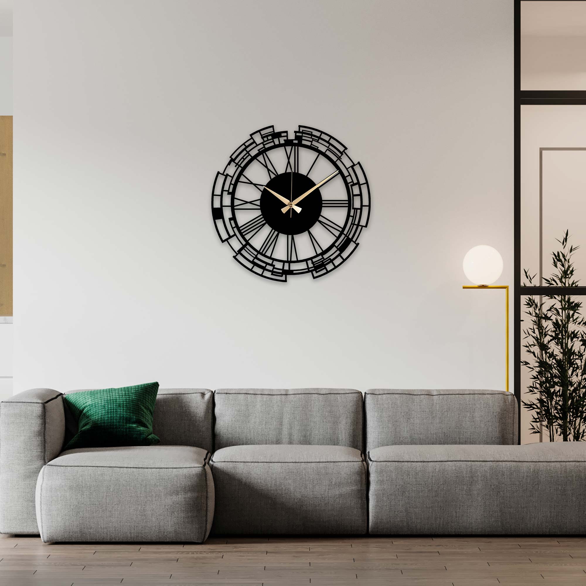 Helical Metal Wall Clock 