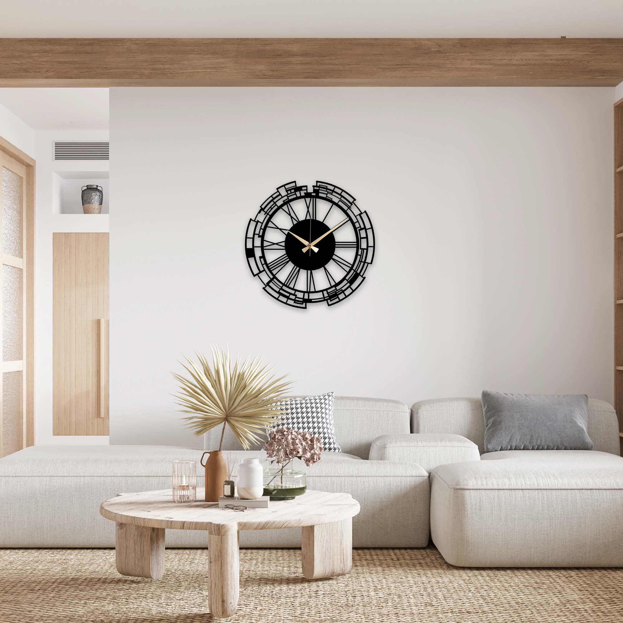 Helical Metal Wall Clock 