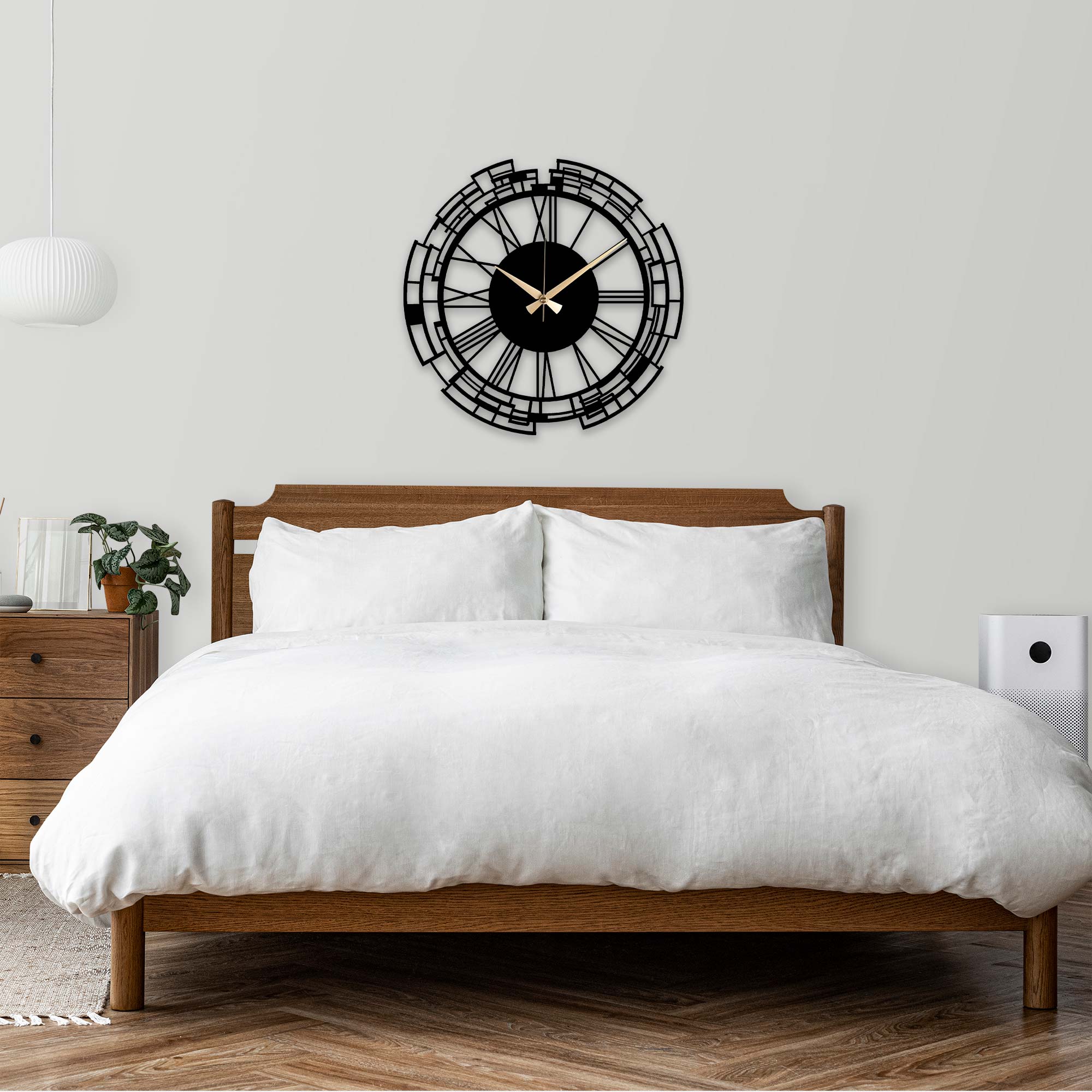 Helical Metal Wall Clock 