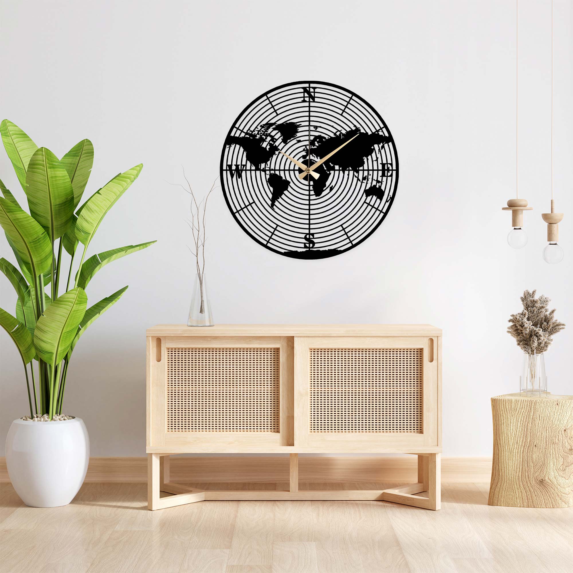 Ekvatoral Metal Wall Clock