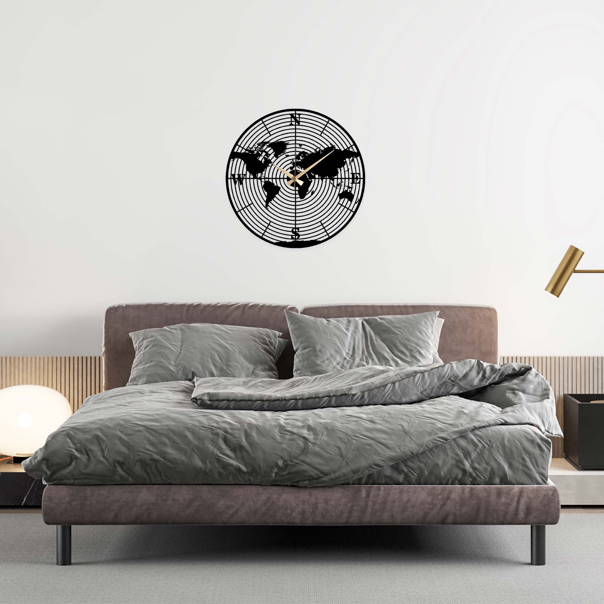 Ekvatoral Metal Wall Clock