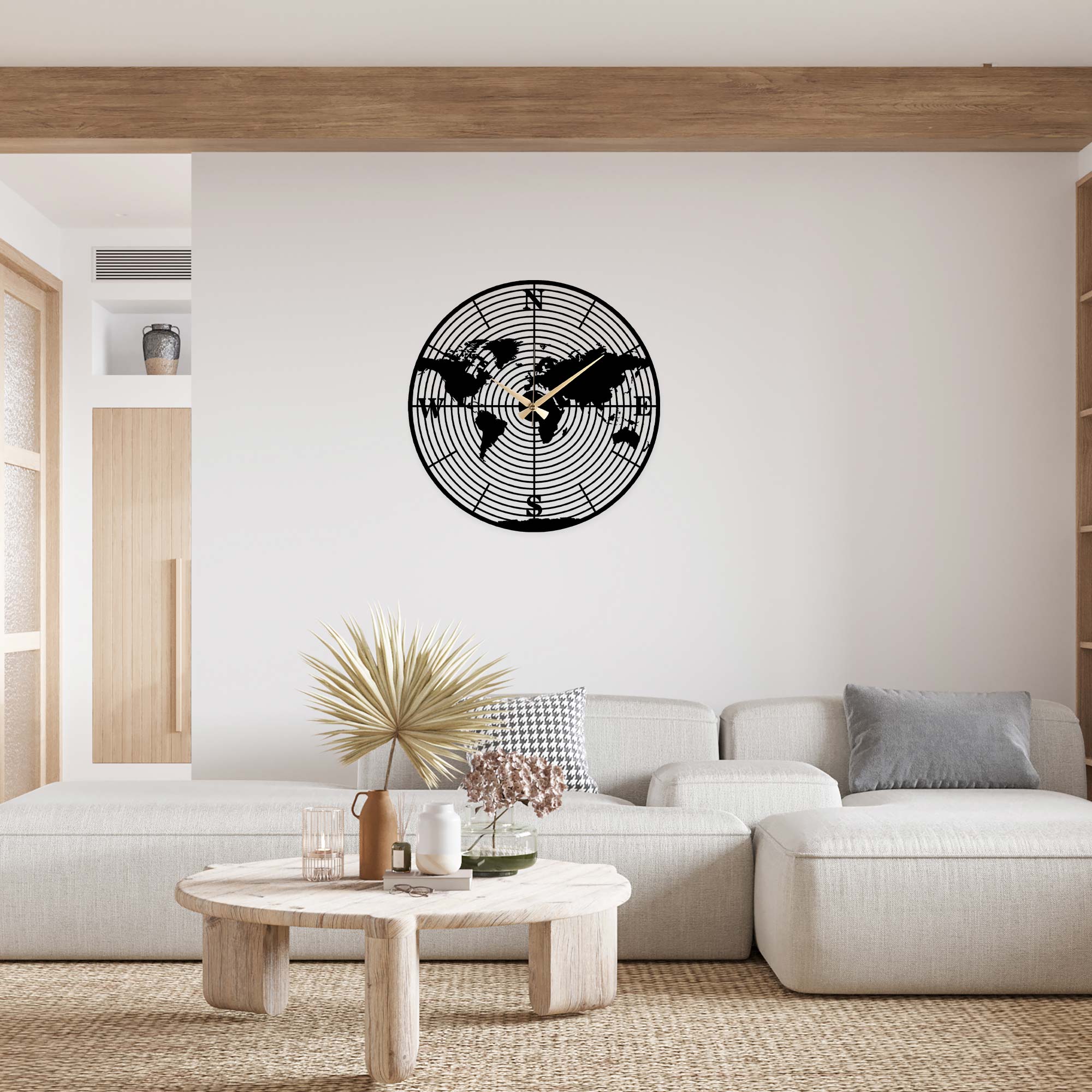 Ekvatoral Metal Wall Clock