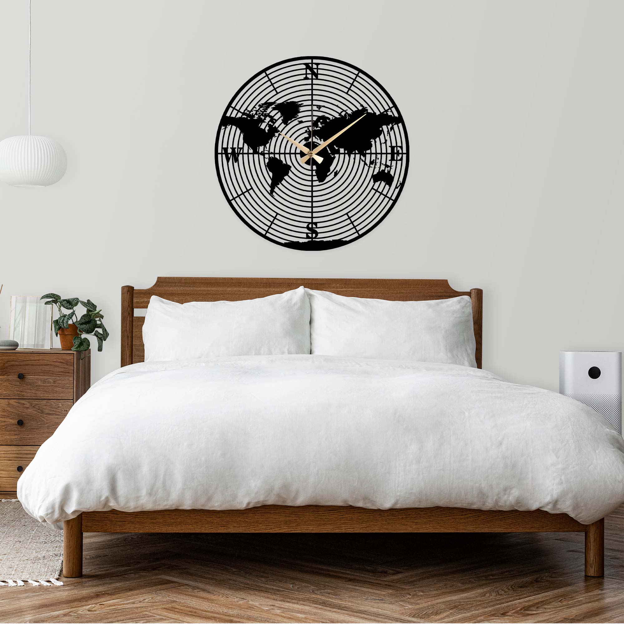 Ekvatoral Metal Wall Clock