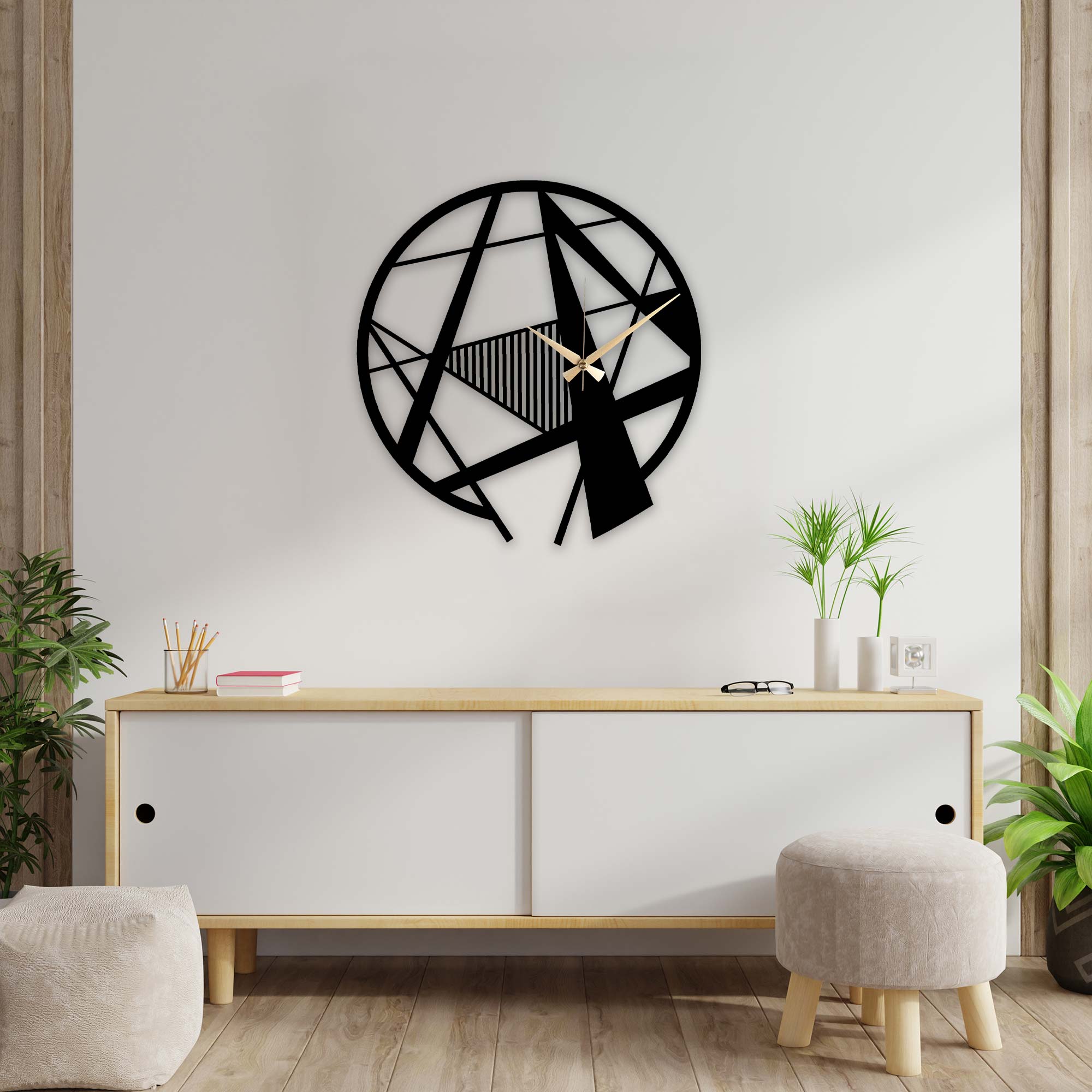 Zentangle Metal Wall Clock