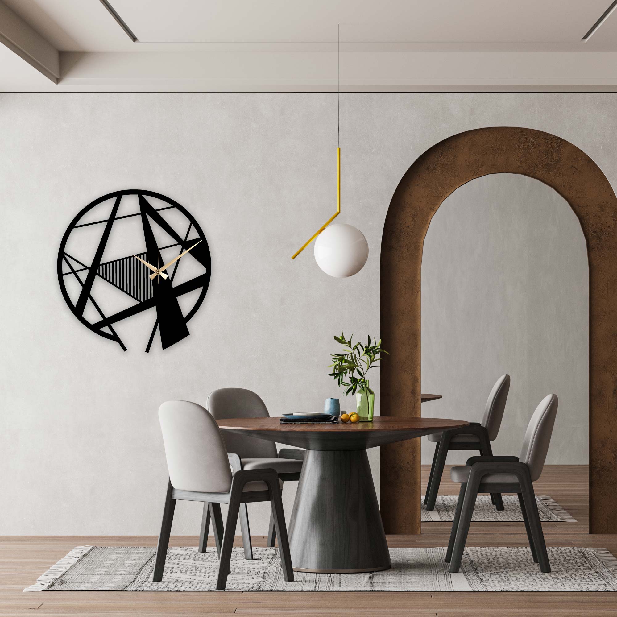 Zentangle Metal Wall Clock