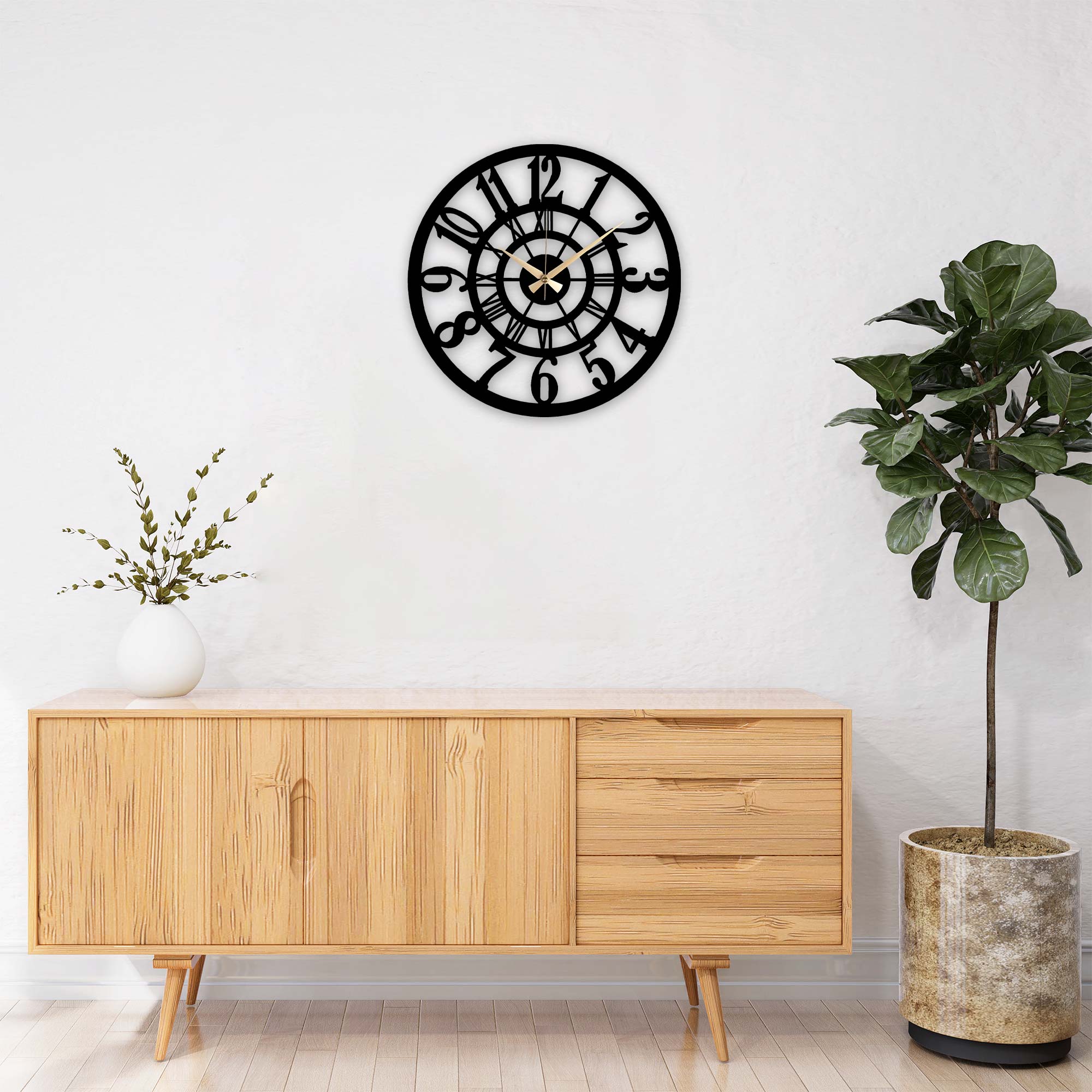 Classic Metal Wall Clock- 1017