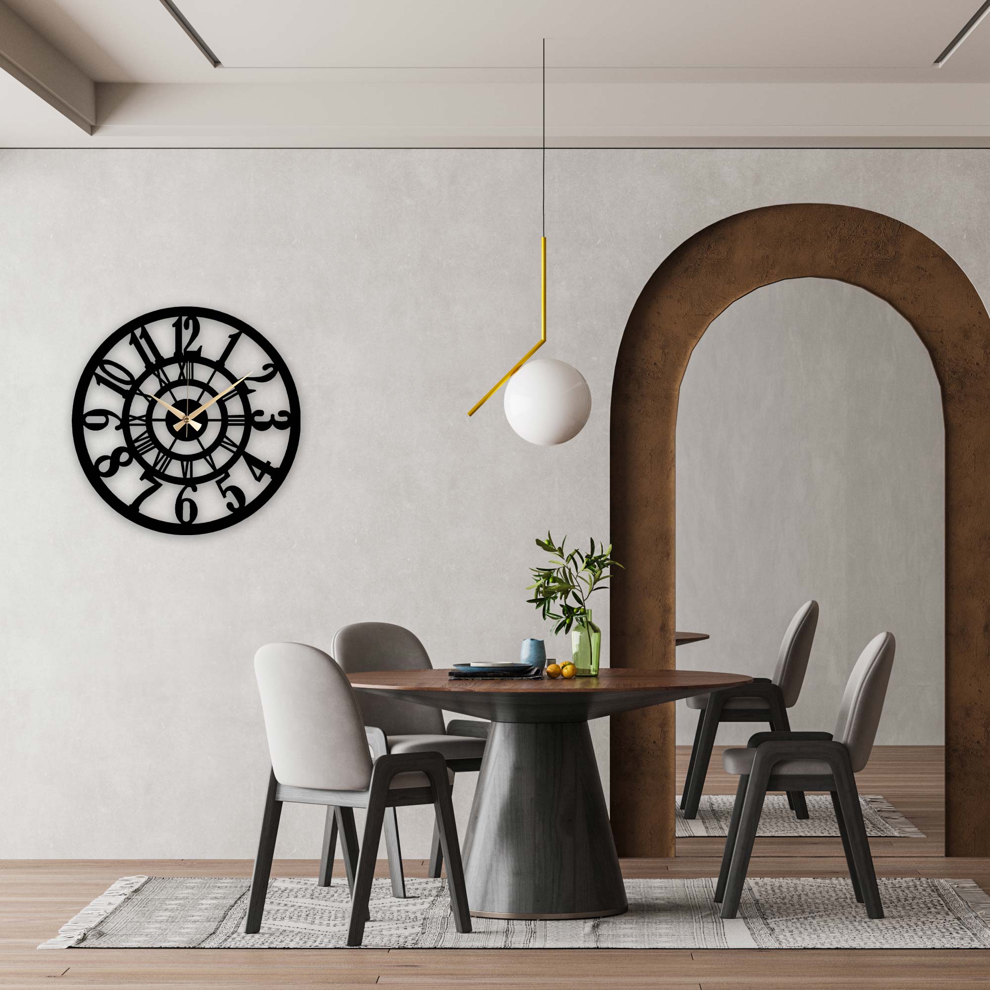 Classic Metal Wall Clock- 1017