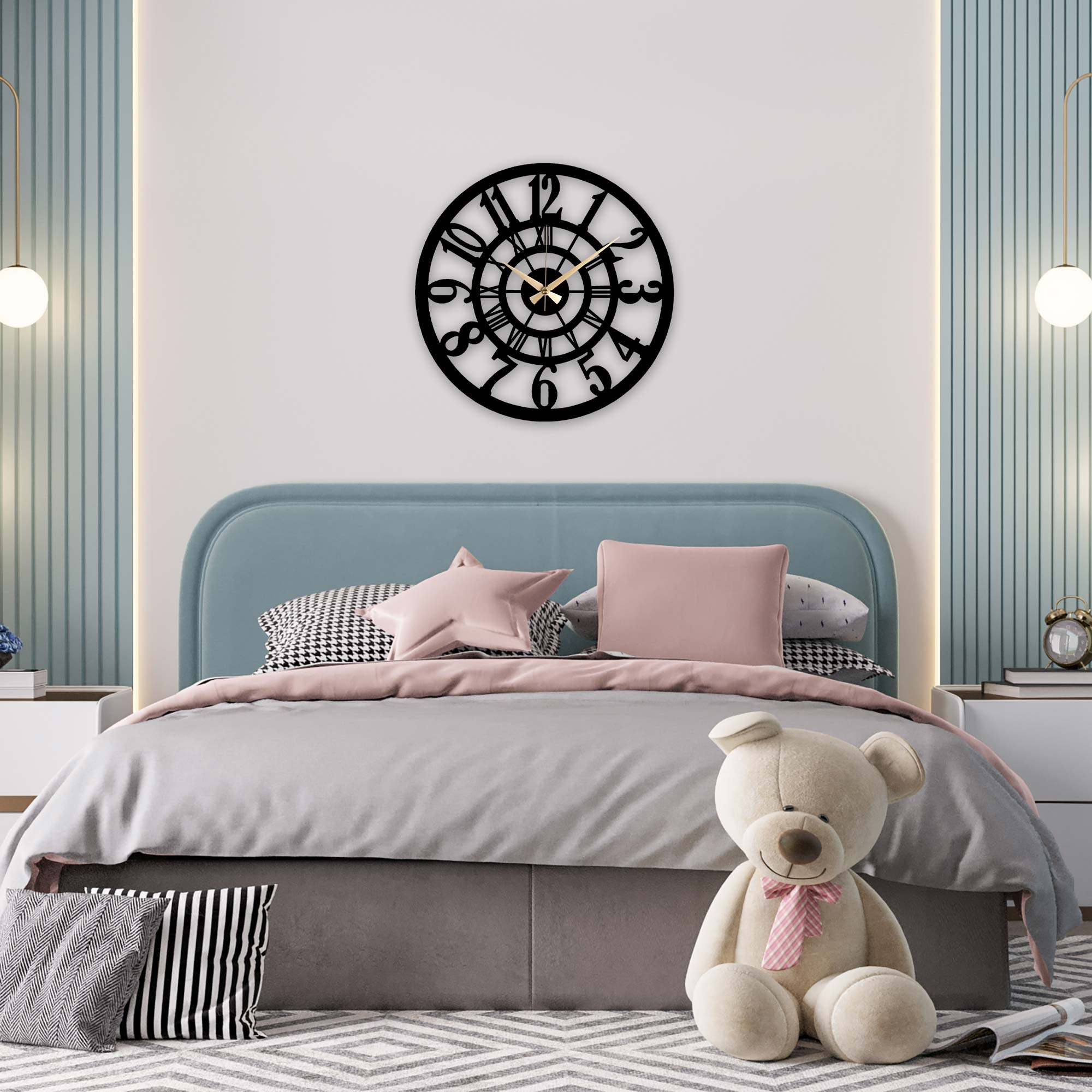 Classic Metal Wall Clock- 1017