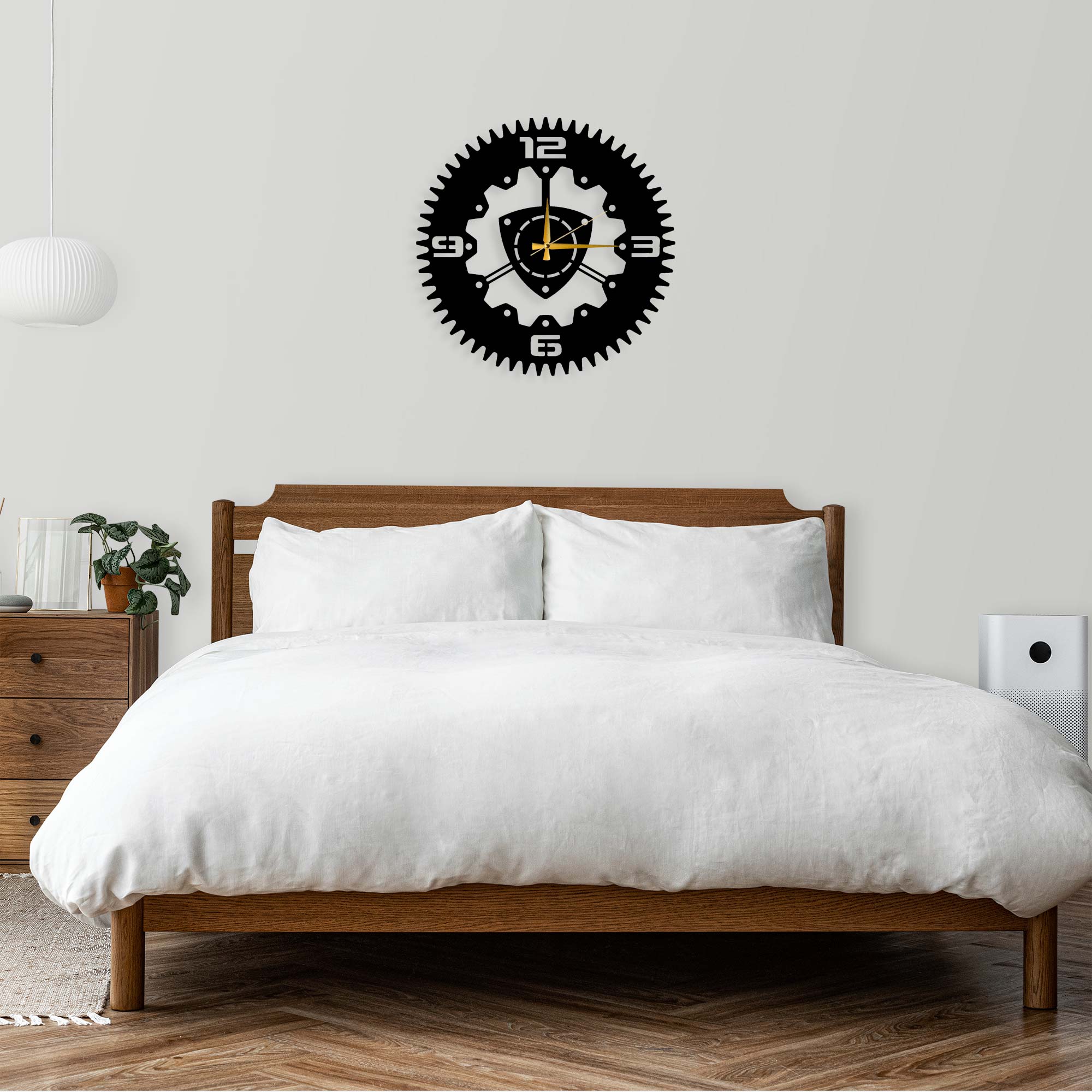 Rotary Metal Wall Clock 