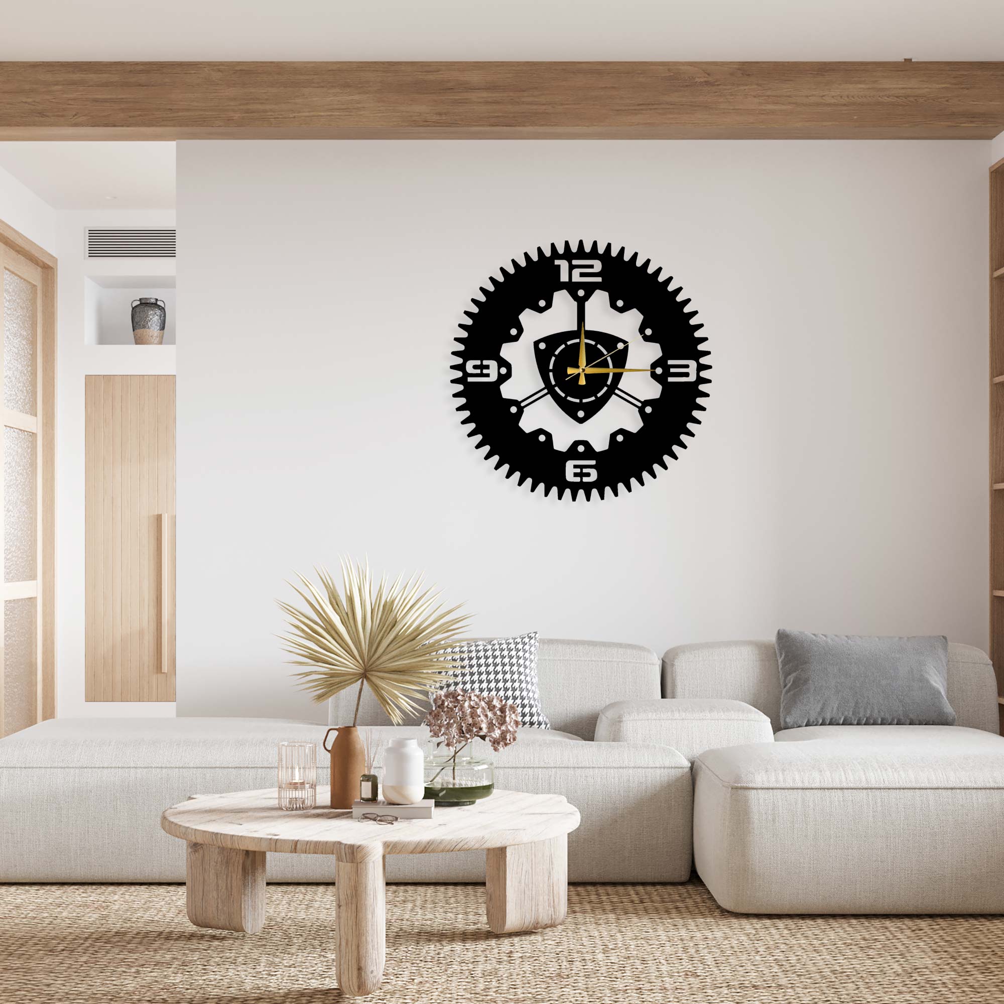 Rotary Metal Wall Clock 