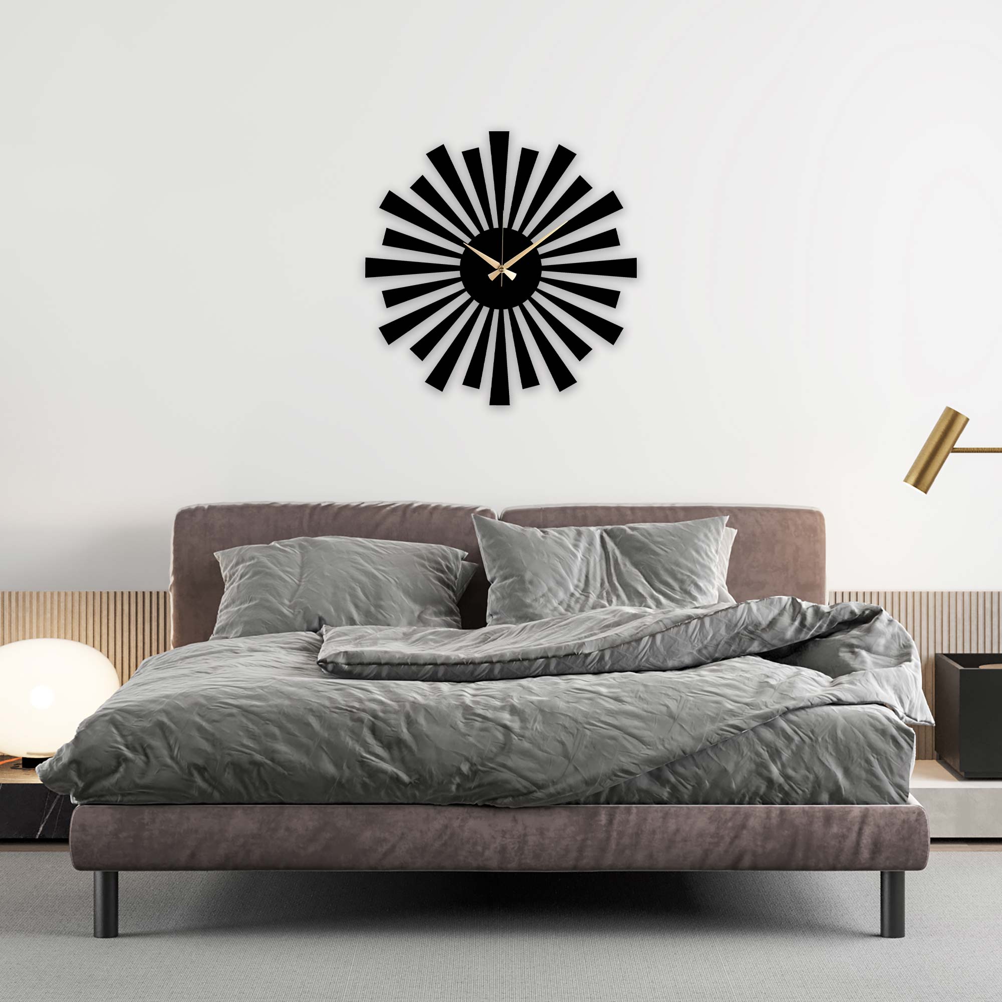 Sun Metal Wall Clock