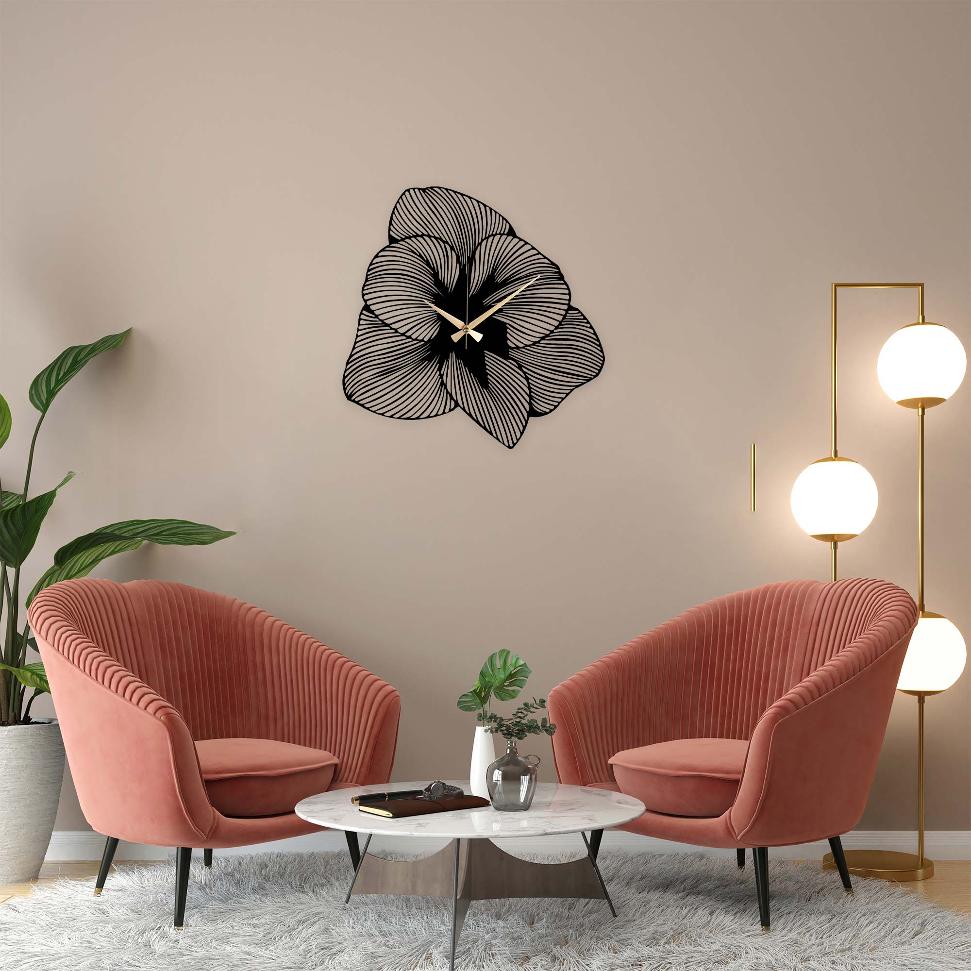 Azalea Metal Wall Clock