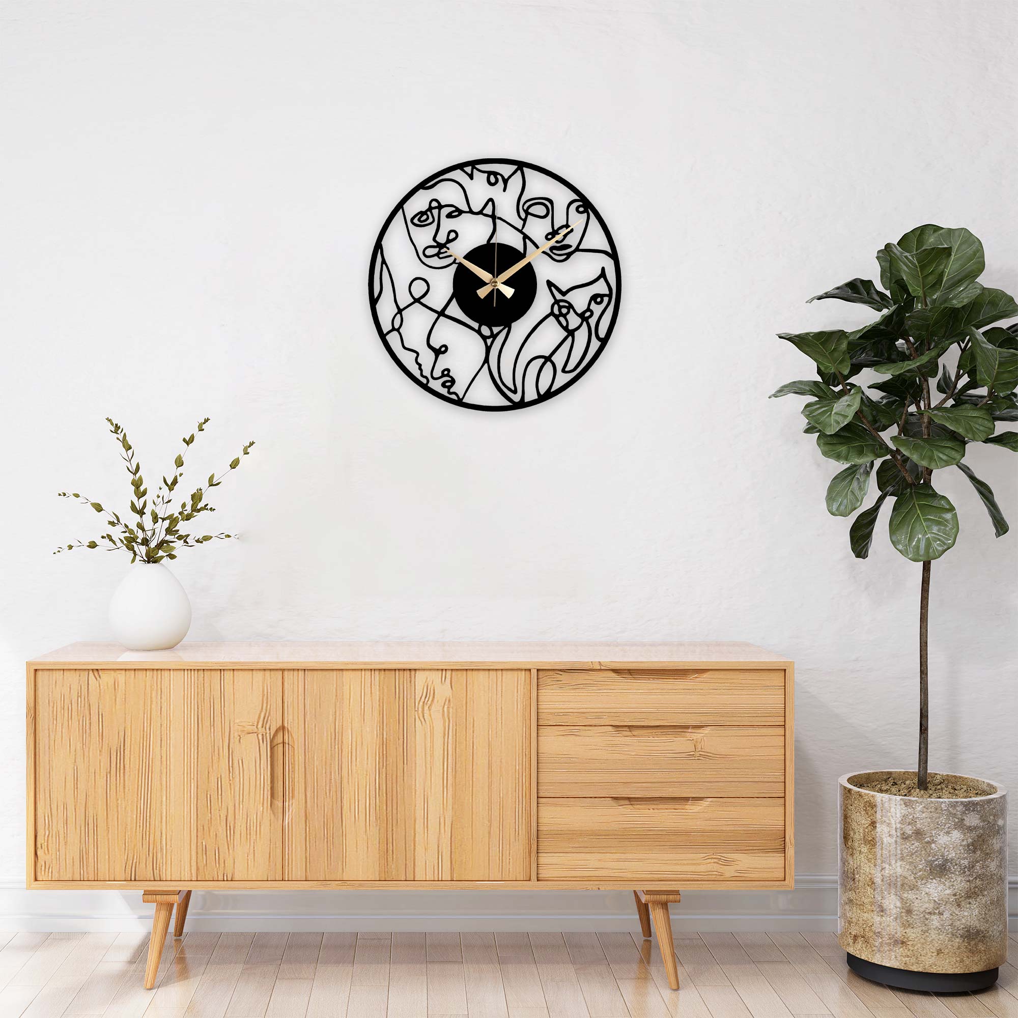 Face Metal Clock