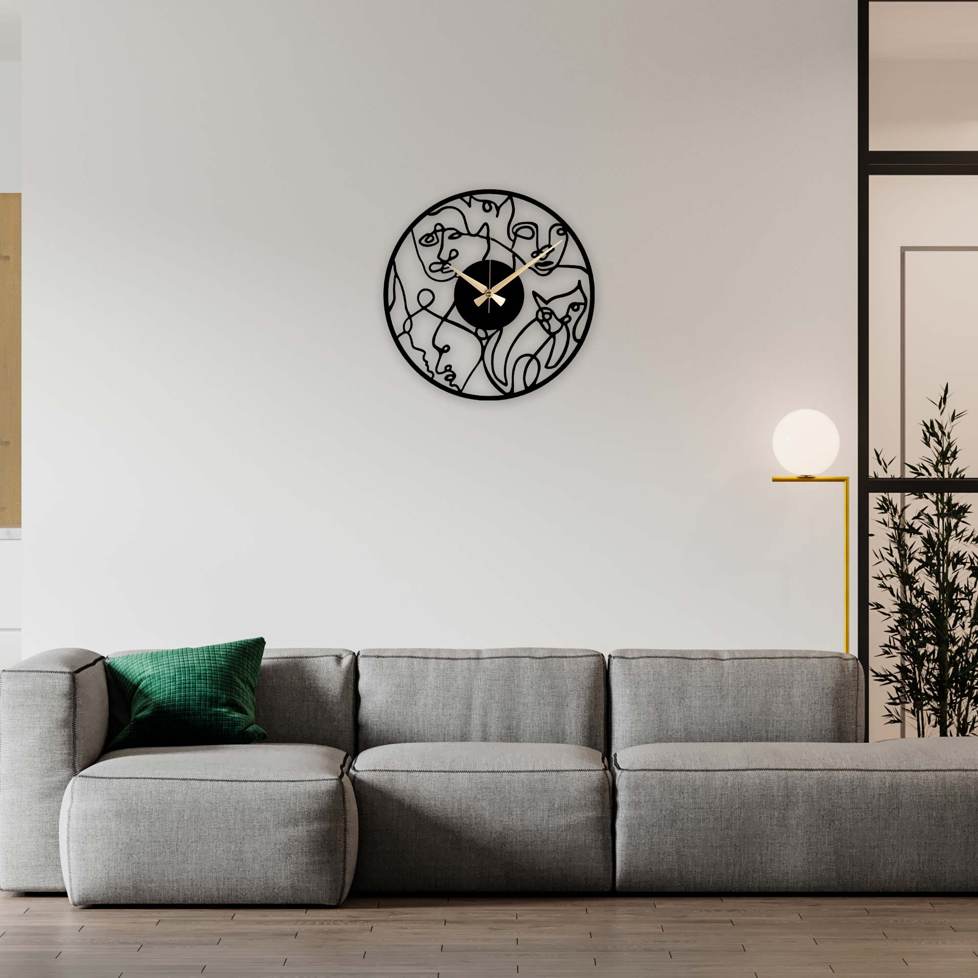 Face Metal Clock